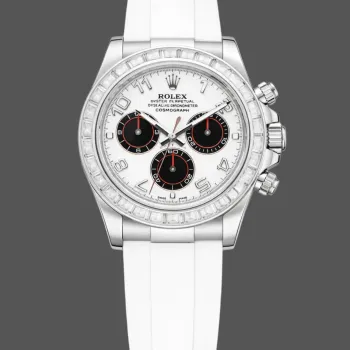 Rolex Cosmograph Daytona 116519 Replica - White Dial Diamond Bezel