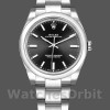Unisex's Rolex Oyster Perpetual Air‑King-114200, 34mm, Black Index Dial, Unisex Black