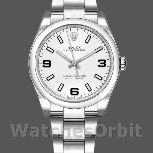 Unisex's Rolex Oyster Perpetual Air-King 34mm Unisex-114200-White Dial-Automatic Automatic:life waterproof, Swiss: 30 meters, TOP: 100 meters