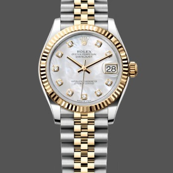 Men's Rolex Datejust 41-126333, Golden Fluted Motif, Champagne Dial Champagne Dial