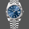 Men's Rolex Datejust 41MM Stainless Steel with Silver Dial Blue