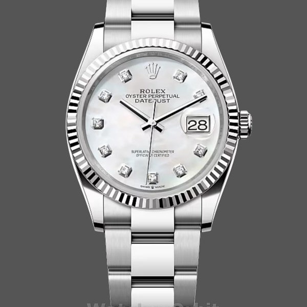 Men's Rolex Datejust 41mm Men's-126334-Fluted Bezel-White MOP Dial MOP