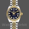 Women's Rolex Datejust-179173, 26mm, Blue Diamond Dial, Fluted Bezel, Lady Blue