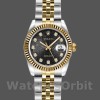 Women's Rolex Datejust-179173, 26mm, Jubilee Black Diamond Dial, Fluted Bezel, Lady Black