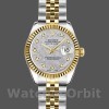 Women's Rolex Datejust-179173, 26mm, Meteorite Grey Diamond Dial, Fluted Bezel, Lady Meteorite Grey