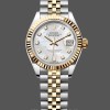 Women's Rolex Datejust-279173, 28mm, Mother‑of‑Pearl Diamond Dial, Fluted Bezel, Lady MOP