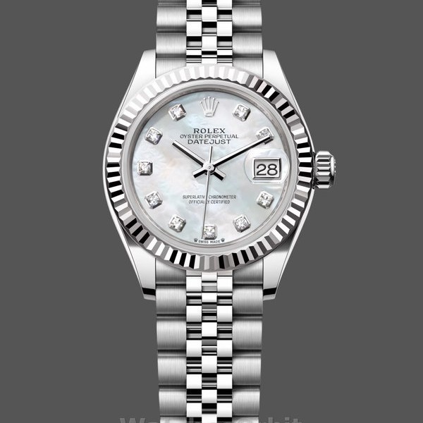 Women's Rolex Datejust-279174, 28mm, Stainless Steel, Mother‑of‑Pearl Diamond Dial, Lady MOP
