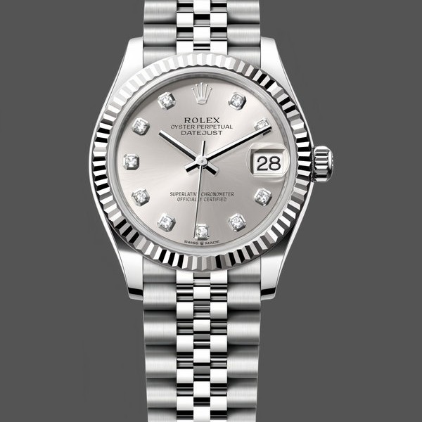 Women's Rolex Datejust 28-m279171 0017, Chocolate Index, Steel & Rose Gold, Chocolate