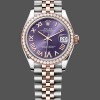 Women's Rolex Datejust 31-278381RBR, Purple Roman Dial, Diamond, Jubilee, Purple