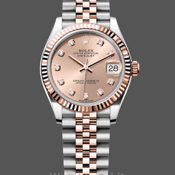 Women's Rolex Datejust 31-M278271 0024, Rose Diamond Dial, Women’s Rose Gold Dial