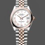Women's Rolex Day Date 36-m128396TBR 0016, Platinum, Turquoise, Diamond‑Set Roman Dial, Diamond Bezel, Blue