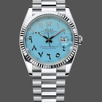 Men's Rolex Datejust 41MM Ice Blue Dial with Fluted Bezel 126334 Ice Blue Dial
