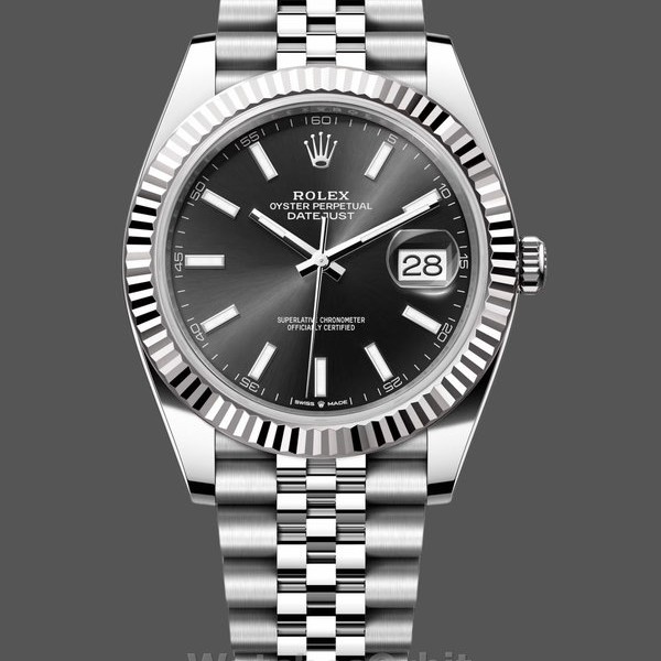 Men's Rolex Datejust 41-126333 0017, Steel & Yellow Gold, White MOP Diamond Dial, Oyster MOP