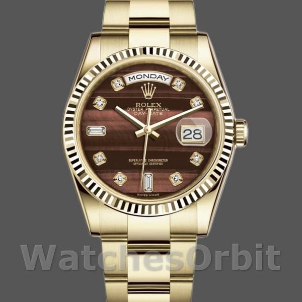 Unisex's Rolex Day-Date 36mm Unisex-118238-Oyster Bracelet-Diamond Bulls Eye Dial Bulls Eye