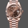Men's Rolex Day-Date-228235, 40mm, Chocolate Brown Dial, Fluted Bezel, Men’s Chocolate Brown
