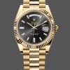 Men's Rolex Day-Date-228238, 40mm, Black Diamond Dial, Fluted Bezel, Men’s Black