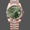 Men's Rolex Day Date 40-m228235 0025, 40mm, 18K Everose Gold, Olive Green Dial Green