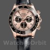 Men's Rolex Cosmograph Daytona 40mm Men's-116515LN-Leather Strap-Black Pink Dial Pink