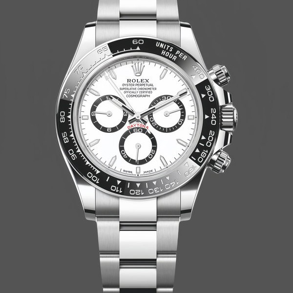 Men's Rolex Cosmograph Daytona 40MM Oystersteel M126500LN - Classic Black Dial White