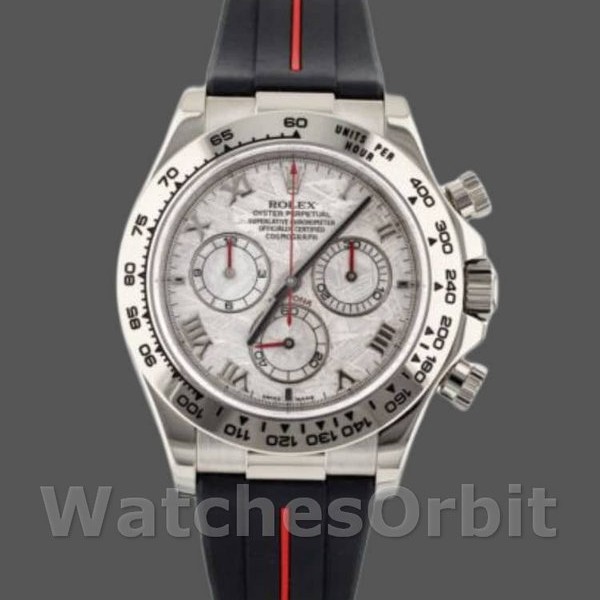 Men's Rolex Daytona 40mm Men's-116519MT-Meteorite Dial-RubberB Strap Meteorite