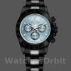 Men's Rolex Daytona 40mm Men's-116523-Black PVD/DLC Coated-Stainless Steel Ice Blue