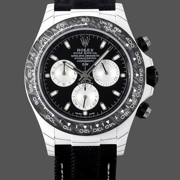 Men's Rolex Daytona Cosmograph Carbon Fiber Black Dial 40MM Black