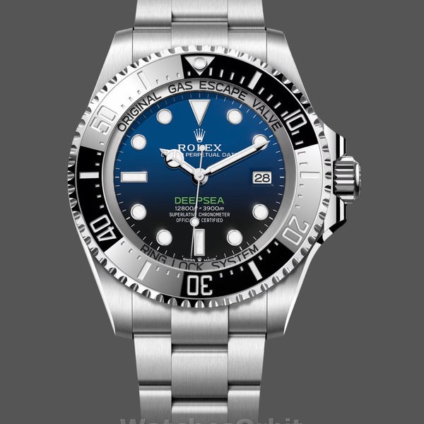 Men's Rolex Sea-Dweller Deepsea 44mm Men's-136660 0005-Stainless Steel-Black/Blue Dial Blue