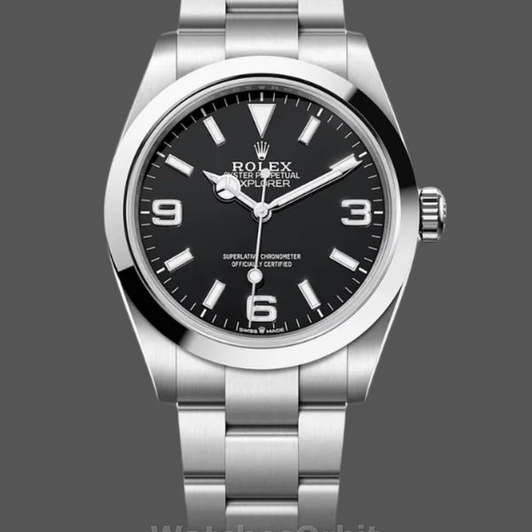 Men's Rolex Explorer-224270, 40mm, Stainless Steel, Black Dial, Black