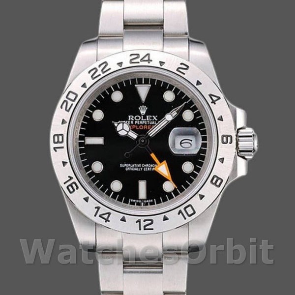 Men's Rolex Explorer 40mm Men's-REP016820-Stainless Steel-Black Dial Black