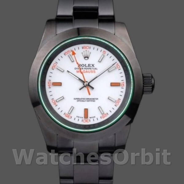 Men's Rolex Milgauss 40mm Men's-PR116610-Stainless Steel-White Dial Black