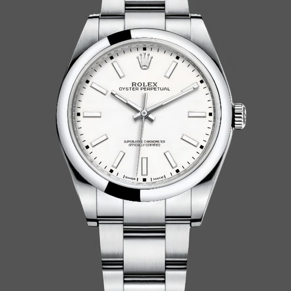 Men's Rolex Oyster Perpetual 39mm Men's-114300-White Dial White
