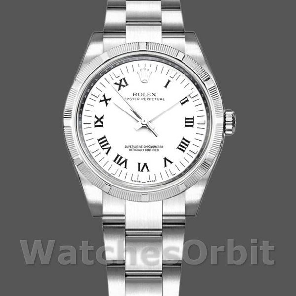 Women's Rolex Oyster Perpetual 31mm Women's-177210-Stainless Steel-White Roman Dial White