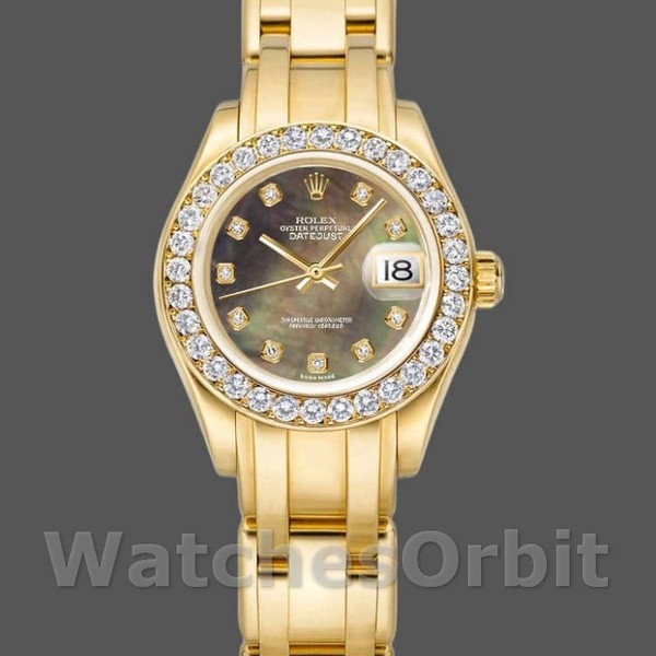 Women's Rolex Pearlmaster 29mm Women's-80298-Yellow Gold-MOP Dial Luxury