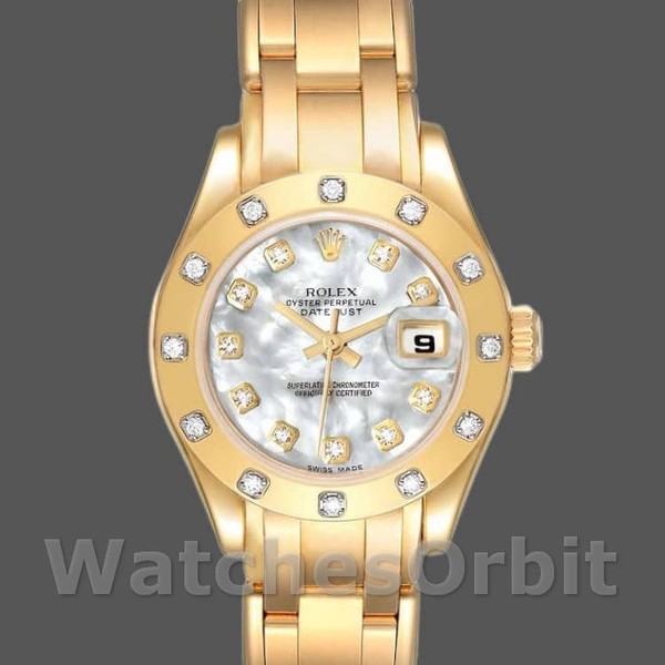 Women's Rolex Pearlmaster 29mm Women's-80318-MOP Diamond Dial Luxury