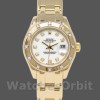 Women's Rolex Pearlmaster 29mm Women's-80318-Yellow Gold-White Dial Luxury