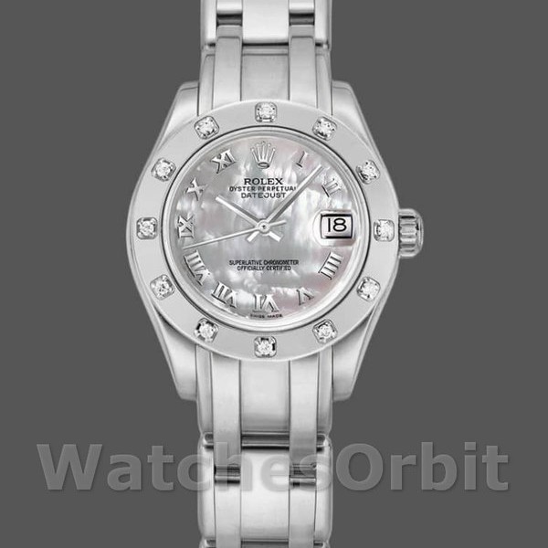 Women's Rolex Pearlmaster 29mm Women's-80319-MOP Roman Dial Luxury