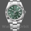 Men's Rolex Sky-Dweller 42mm Men's-336934-Fluted Bezel-Green Dial Green