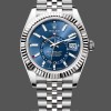Men's Rolex Sky-Dweller 42mm-m336934 0006-Fluted Bezel-Blue Dial Blue