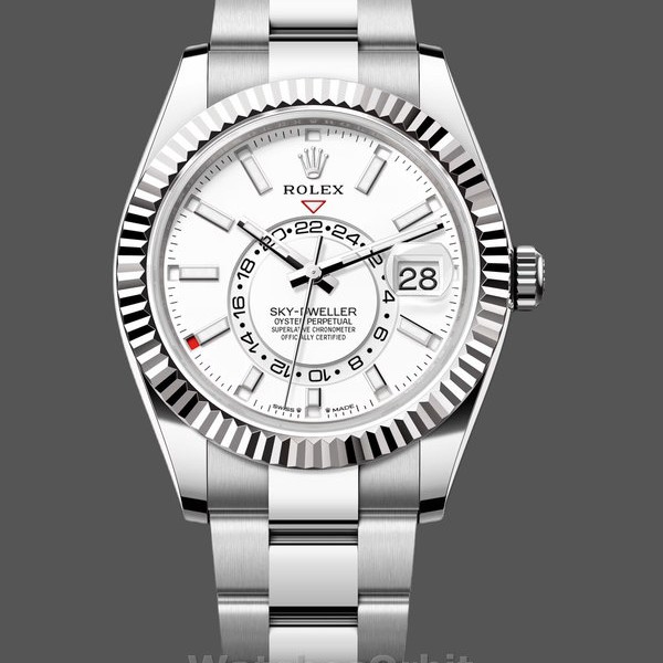 Unisex's Rolex Day Date 36-128236 0009, Fluted Bezel, Platinum Bracelet, Ice Blue