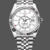 Men's Rolex Sky Dweller 42mm White Dial Fluted Bezel M336934 0004 Men's White Dial