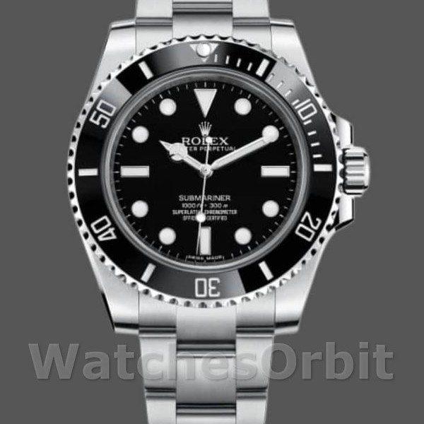 Men's Rolex Submariner 40mm Men's-114060-Stainless Steel-Black Dial Black