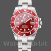 Men's Rolex Submariner 40mm Men's-116610-Stainless Steel-Red Dial Red