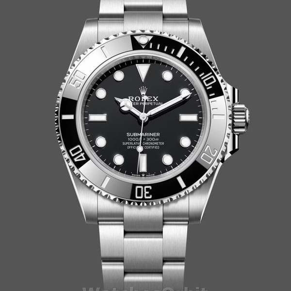 Men's Rolex Submariner 41mm Men's-124060-Oyster-Stainless Steel-Black Dial Black