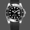 Men's Rolex Submariner 41mm Men's-126610LN-Black Rubber Strap-Black Dial Black