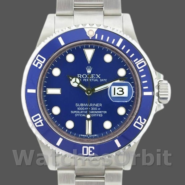 Men's Rolex Submariner 40mm Men's-16610-Stainless Steel-Blue Bezel-Blue Dial Blue&nbsp;