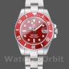 Men's Rolex Submariner 40mm Men's-16610-Stainless Steel-Refinished Red Dial Red