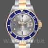 Men's Rolex Submariner 40mm Men's-16613-Steel & Gold-Diamond Sapphire Serti Dial Silver Serti&nbsp;<br />