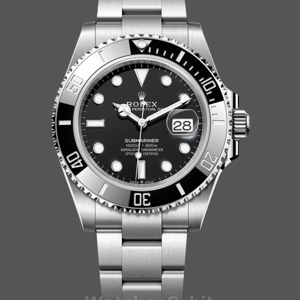 Men's Rolex Submariner 41MM Stainless Steel Black Dial Date Black