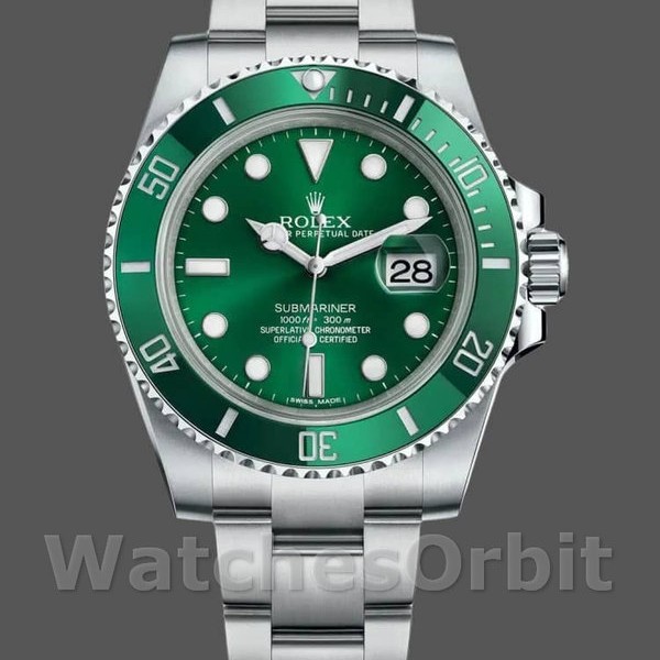 Men's Rolex Submariner Date 40mm Men's-116610LV-Stainless Steel-Oyster-Green Dial Green