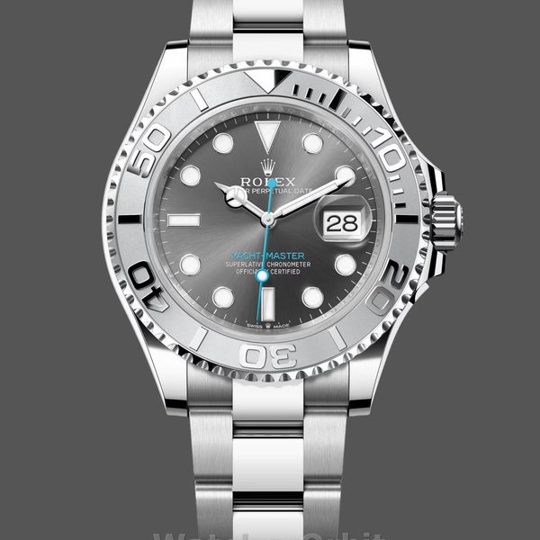 Men's Rolex Yacht‑Master 126622-40mm, Platinum Bezel, Dark Rhodium Grey Dial, Men’s Rhodium Grey